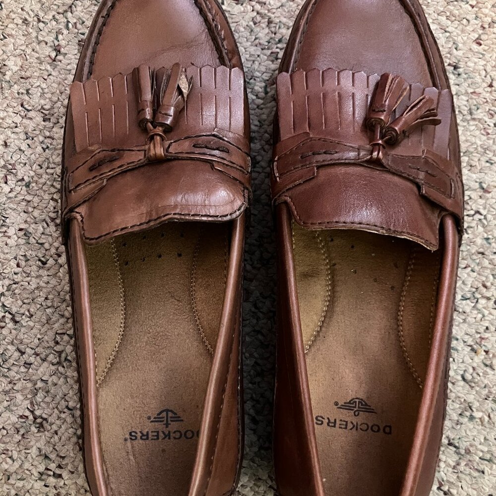 Men’s Brown Dockers LOAFERS (Sinclair Kiltie Tassel) Shoes Size 12 M